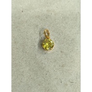 MATA 1 gram yellow eye pendant 1 gram light gold