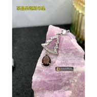 茶晶圣诞树水晶吊坠 ~ Smoky Quarts Xmas Tree Design Crystal Pendant