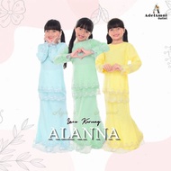 Baju Kurung Raya Lace Alanna Sedondon Budak – Baby Blue/Mint/Soft Yellow (Size XS-2XL)