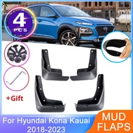 For Hyundai Kona Kauai OS 2018 2019 2020 2021 2022 2023 Front Rear Mudguards Fender Wheel Protector Anti-splash Car Accessories