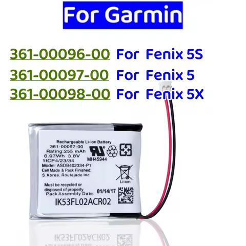 New Watch Battery 361-00097-00 361-00096-00 361-00098-00 For Garmin Fenix 5 Fenix 5S 5X Fenix 6 Repl