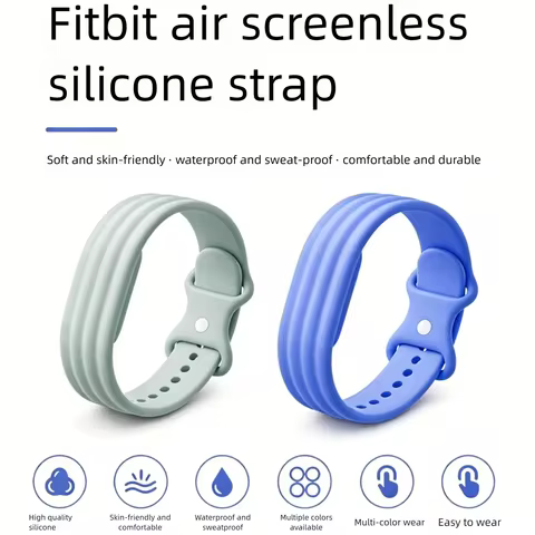 Waterproof Silicone Strap for Google Fitbit Air Fitness Tracker Sports Compatible Wristband Active W