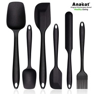 ANAEAT 6pcs Silicone  baking utensils cream spatula cake spatula spatula kitchen cooking tool set
