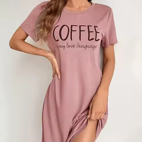Milk Silk Nightgown Women Nightdress Short Sleeve Cartoon Nightgowns Sweet Casual Sleepwear Pijamas 