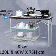 kitchen stove rack /gas rack/cooking table/rak dapur/rak memasak 4ft 3V  Metal