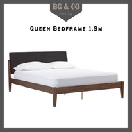 TAYLOR 2.05M Wooden Queen Bed Frame Queen Bedframe Wood Bed Frame Queen Katil Queen Kayu Katil Kayu Queen Divan Queen