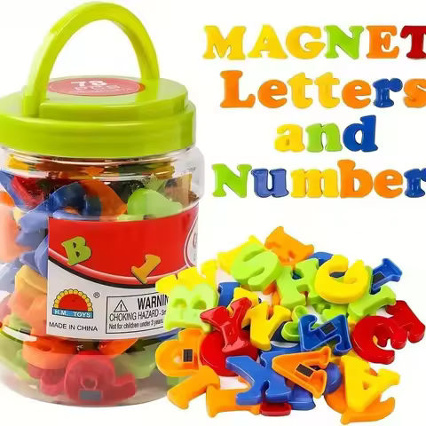 78 Magnetic Alphabet Numbers Abc 123 Refrigerator Magnets, Preschool Educational Learning Toys for S
