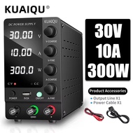 KUAIQU DC Power Supply Variable 30V 10A Adjustable Switching Regulated DC Bench Power Supply with Ou
