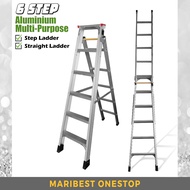 2-in-1 Dual Use Multipurpose 6 Step 3.2M Foldable Aluminium Ladder - DM06S