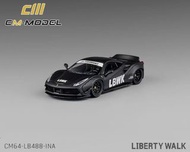 展限 1:64 CM LB Works Ferrari 488 GTB 啞黑 (TSM MiniGT Mini GT Tarmac Works Inno Inno64 Poprace LCD Mode