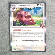 Greedent Arvin Pokemon Card ID [Holo Foil Rare] - Original Sv10s TCG Indonesian Card Indo/