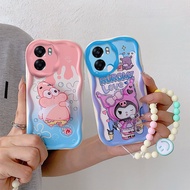 Phone Back Cover For Oppo A57 5G Realme Q5i A56s V23 V23i A77 K10 3D Luxury Cute Cartoon Candy Soft 