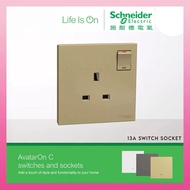 Schneider Avatar On C 13A Switched Socket