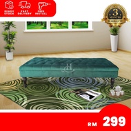 I HOME 5 Feet Solid Wood Leg Velvet Upholstery Comfortable Long Bench
