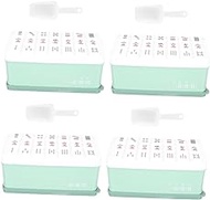 ABOOFAN 4 Sets Mahjong Pattern Ice Tray Ice Cube Ice Machine Convenient Ice Tray Professional Ice Mold Kitchen Ice Mold Wear-resistant Ice Mold Wear-resistant Ice Tray Pp Ice Maker Freezer