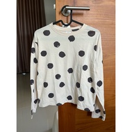 Long Sleeve T-Shirt Cream Polka Dots ZARA Kids sz.13-14 164cm Chest 36-40 Length 20 Inches Real New 
