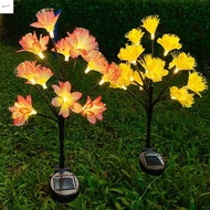 STATIONERYSTUDIO Camellia Simulation Plant Light, LED Light Source Solar Charging LED Outdoor Landsc
