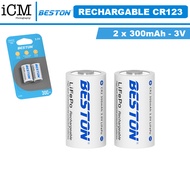 Beston Rechargable CR2 CR 2 Lithium Battery 3v 300mAh