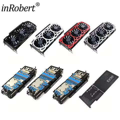 F​or EVGA GTX 1080 Ti FTW3 White / Red / Slive Video Card Replacement Heatsink and Backplane