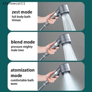 AA 3 Modes Shower Head Adjustable High Pressure Water Saving Shower One-Key Stop Water Massage Shower Head with Filter Element SG