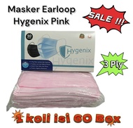 Top Quality Masker 3Ply Isi 50Pcs Masker Earloop Hygenix 3 Ply 1 Koli
