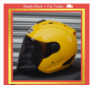 ( Yellow / Kuning ) V2 Aces Premium R2 Motorcycle Helmet / Topi Keledar Motor / Helmet Murah