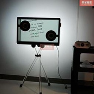 MORRORART網紅懸浮透明歌詞字幕音響實木音響支架