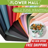 (20PCS) BIG 2 TONE Waterproof Flower Wrapping Paper Bouquet Florist Wrap Wrapper Kertas Pembalut Bun