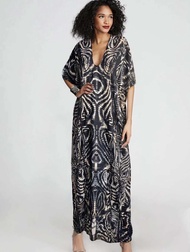 MARADA Resort Dress | Abyss | เดรสยาว เนื้อผ้า Rayon พิมพ์ลายสวยงาม