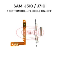 TOMBOL Outer Button + Flexible On Off Samsung J510 J5 2016 / J710 J7 2016 1 Set