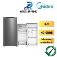 Midea Single Door Fridge 163L Gross Refrigerator Peti Sejuk Peti Ais 1 Pintu Murah 冰箱 MDRD229FGD42-M