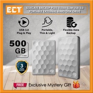 Seagate Backup Plus Ultra Slim 500GB 1TB 2TB USB 3.0 Portable External Hard Disk Drive - 9.6mm Slim