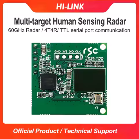 New Hi-Link original HLK-LD6001A 60GHz FMCW Radar 4T4R 10-Person Multi-target Human Trajectory Track