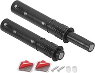 QUARKZMAN Pack of 2 Magnetic Push Fasteners for Cabinet Door, 2.87 x 0.4 Inches, Pressure to Open, D