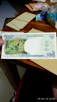 Uang Kuno UKA-UKA 500 Monyet Gantung 1 Tahun 1991 Jarang Ada Kondisi