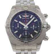 【日本直郵】Breitling Chronomat 手錶 Blackbird A4436010/BB71 不鏽鋼 銀色 自動上鏈 藍色錶盤 男士【二手】