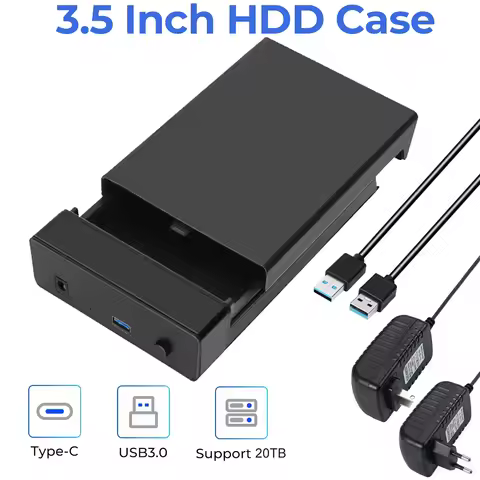 2.5 3.5 inch HDD Case Type-C & USB3.0 Hard Drive Enclosure SATA to USB 3.1 External Hard Drive Reade