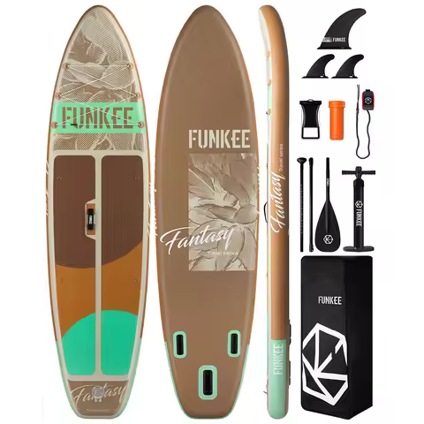 FUNKEE PIPPLE STD Waterproof Inflatable Paddle Board 11'x34''x6''Adult Standing Style Aquatic Sup Bo