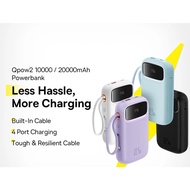Baseus PowerBank 20000mAh PD 22.5W 20W Fast Charging Built in Dual-Cable Portable Charger Digital Di