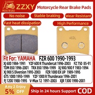1 Pair Motorcycle Accessories Ceramic Fiber Rear Brake Pads For YAMAHA FZ 750 85-91 TDM 850 96-01 XJ