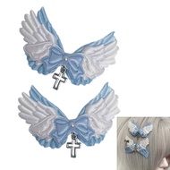 Well Unique Blue Wing Hair Accessory Soft Angel Wing Fashionable Hair Clip Ornament