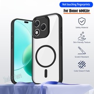 Caing for Honor 600 Lite 5G 600Lite Armor Matte Transparent Magnetic Shockproof Phone Case