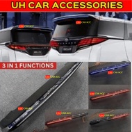 TOYOTA ALPHARD VELLFIRE 2023 2024 AH40 AGH40 MODELLISTA REAR TOP SPOILER COVER LED BODY KIT SMOKE CH