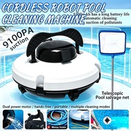 KELETOOL Cordless Robotic Pool Automatic Cleaner Pool Robot Vacuum Pool Cleaner IPX8 Waterproof for 