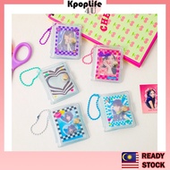 Korea Ins Mini Album Keychain 2 Inch ID Photo Album Keychain Kpop Bag Deco Photocard Keychain Tik To