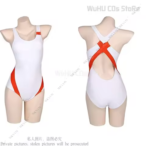 DARLING Anime In The Cos FRANXX Swimwear 02 Cosplay Swimsuit Tank Top Cosplay Costume Wig Headwear P