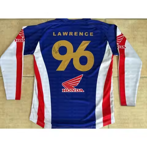 HUNTER LAWRENCE Signed #96 HONDA Long Slevee Tee Breathable Motocross Jersey Men And Women Motorcycl