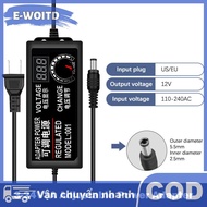 E-WOITD Có thể điều chỉnh cung cấp điện Adapter AC để 3-12V 9-24V 3-24V 5A 3A phổ Adapter với màn hì