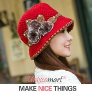 UNIXCOMART Topi SCARLETT BUCKET Hat Topi Rajut Knitted Wanita Dewasa Casual Fashion