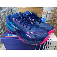 VICTOR Thunder B Badminton Shoes | Blue Pink | EnergyMax Cushion | Indoor Court Grip | Size Euro 43 